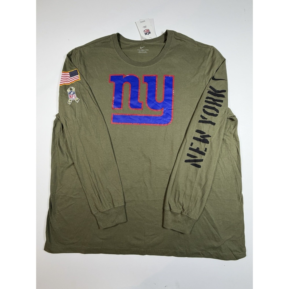 Nike New York Giants Olive Salute To Service Long Sleeve Men's Size 3XL T-Shirt